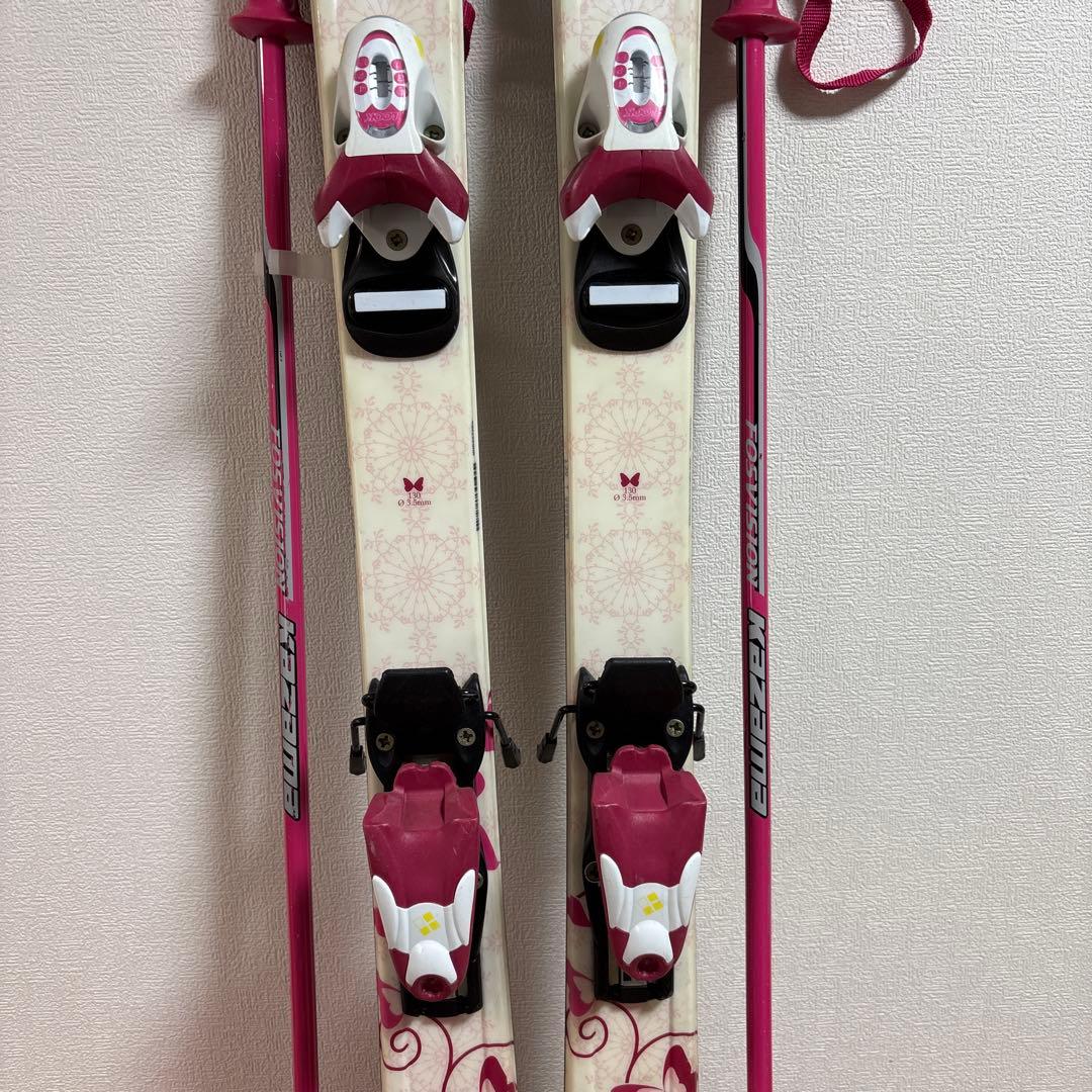 ジュニアストック付スキーセット　KAZAMA 130cm ATOMIC23cm