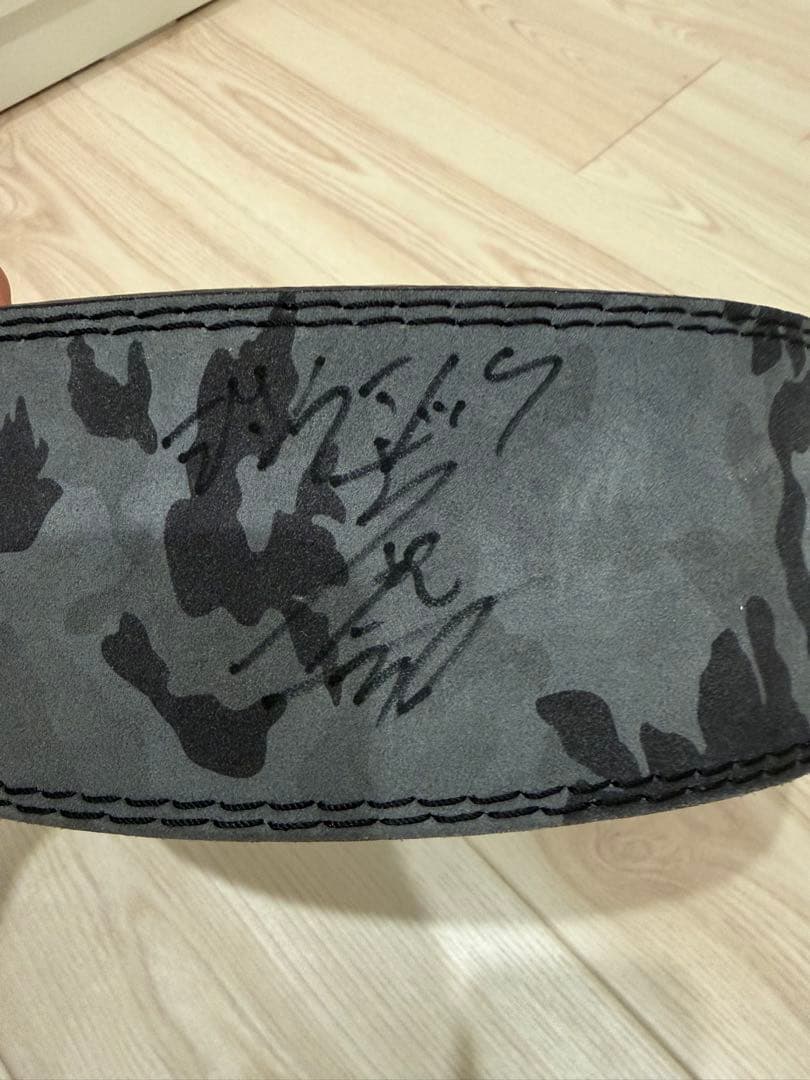 ジュラシック木澤、レザーベルト、Mサイズ、木澤選手サイン付き