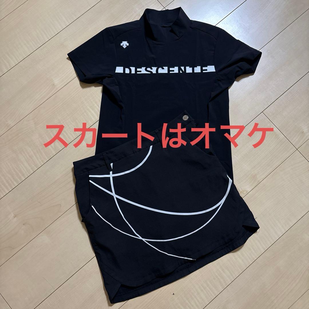 DESCENTE レディース ゴルフ　モックネックシャツ 黒　L