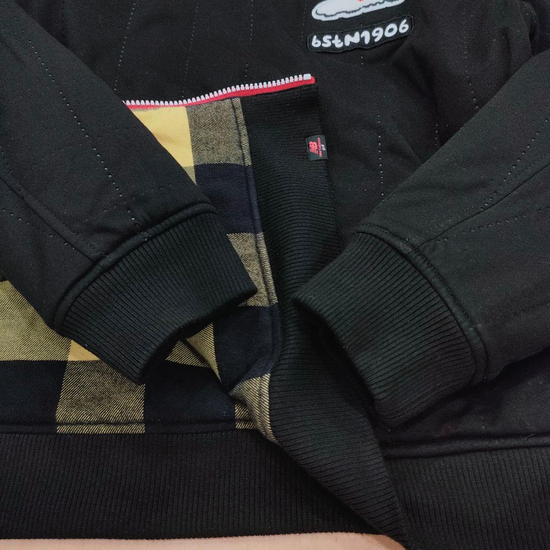 new balance golf セーター サイズ2 チェック柄リバーシブル黄黒