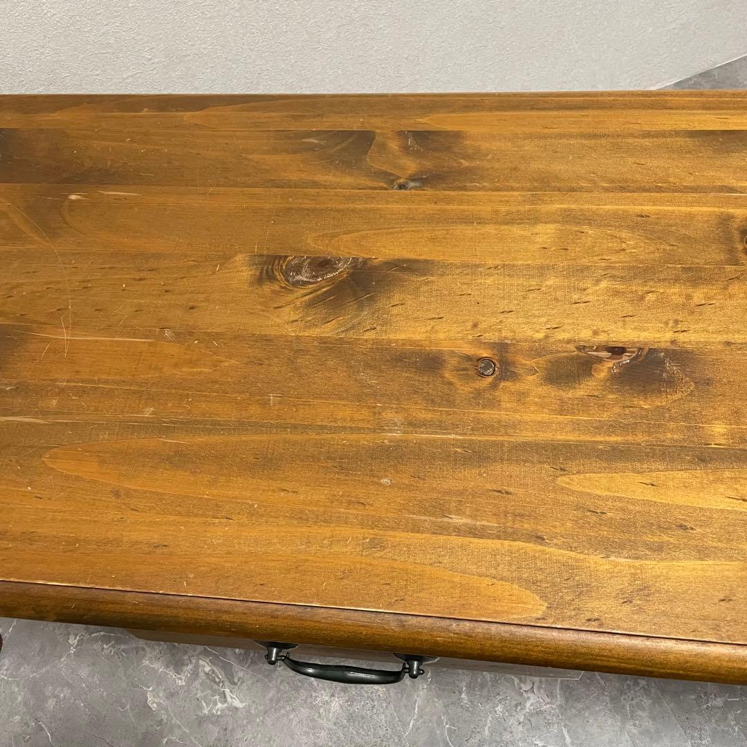 北欧　カントリー　アンティーク　リビングテーブル　ローテーブル　天然木　ろくろ脚