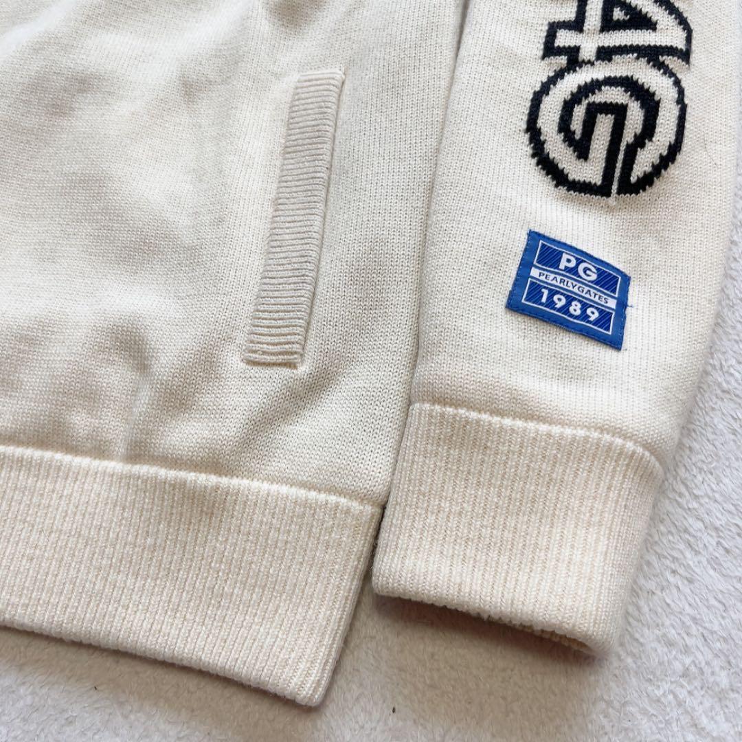 美品　パーリーゲイツ　近年　蓄熱裏地　防風　ニット　ボーダー　スター