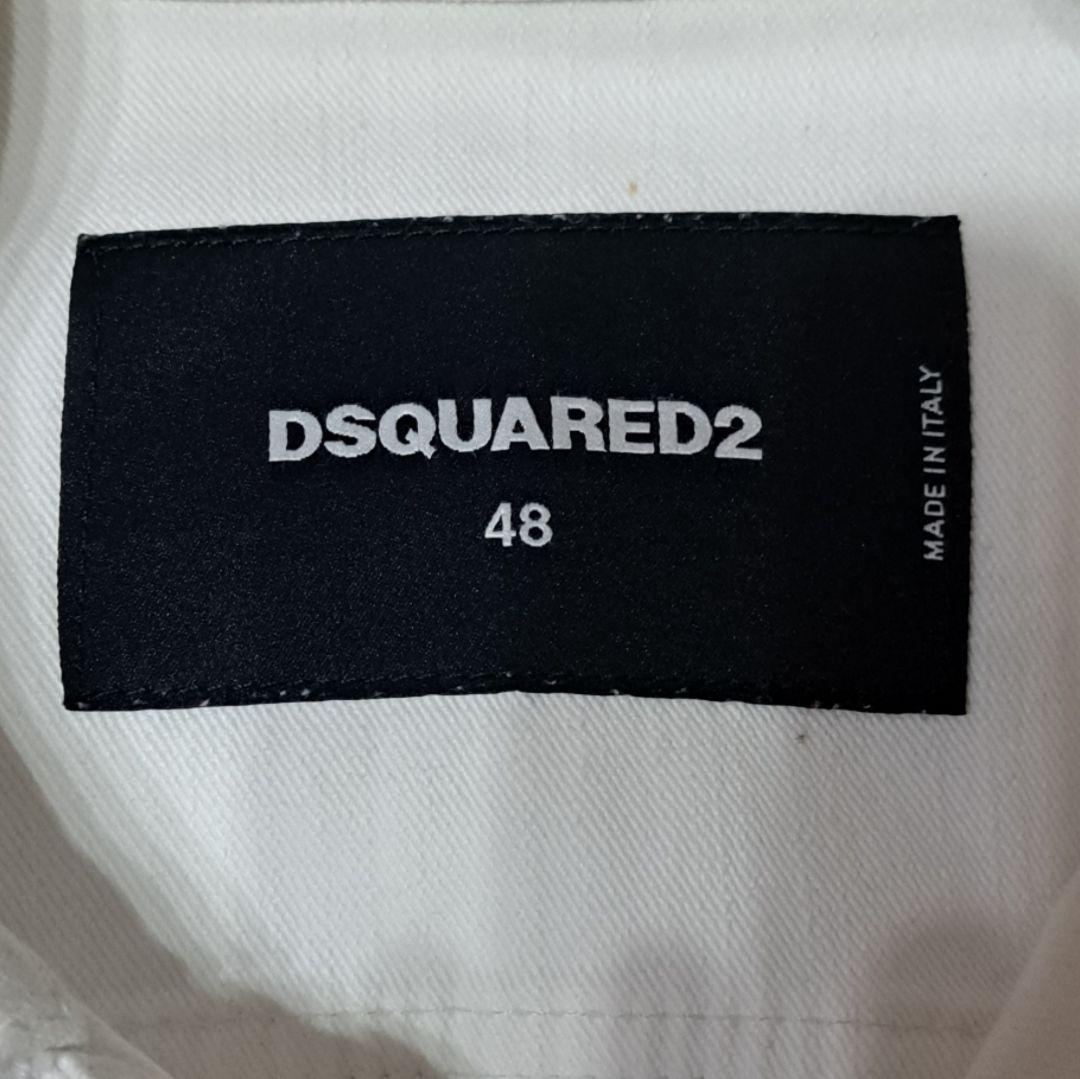 Dsquared2　ストレッチ　2nd ホワイトデニムジャケット　Gジャン　48