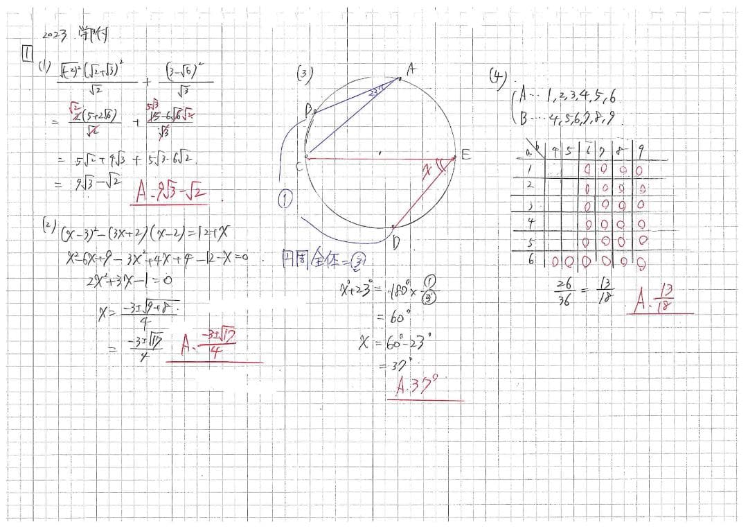 塾講師オリジナル 今だけ4割引 入試数学解説 全問動画付 最難関21高 2023