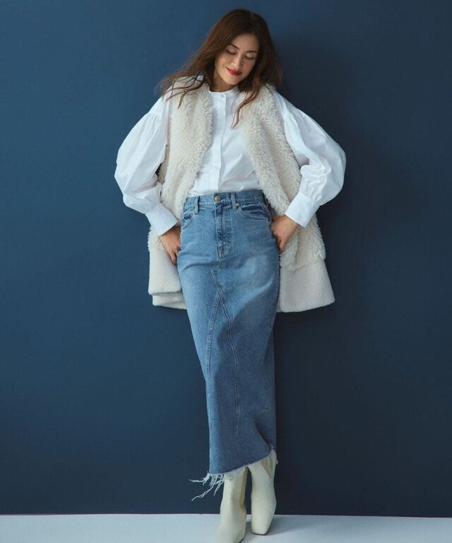 23区　44 ECOPEL カーリーファーコンビ ジレ