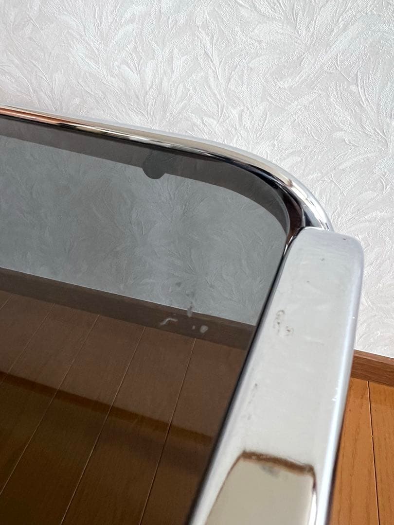 80s 90s ガラステーブル ミッドセンチュリー レトロ スモーク センター