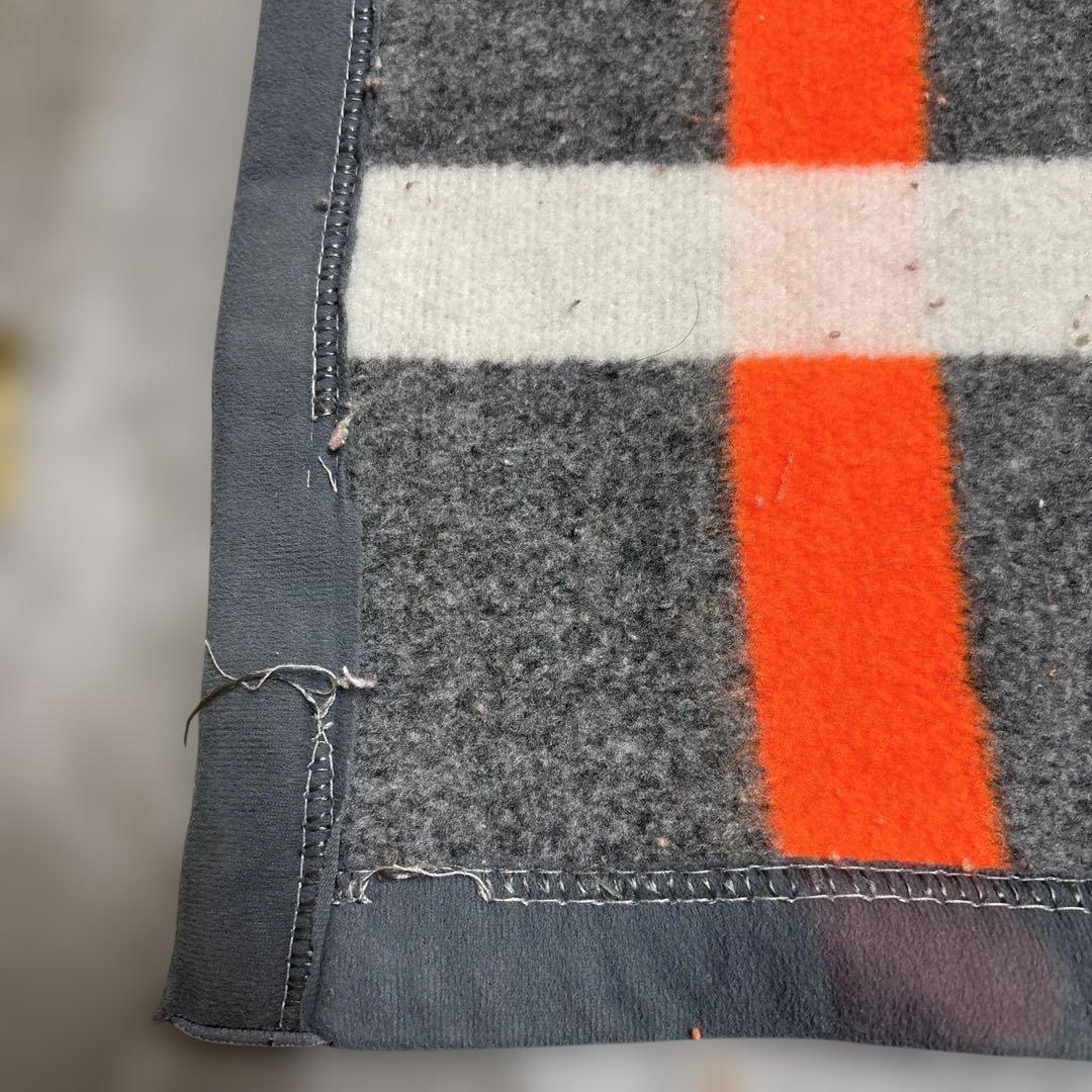 80s アクリル100% 毛布　昭和レトロ　おしゃれ毛布　187×167