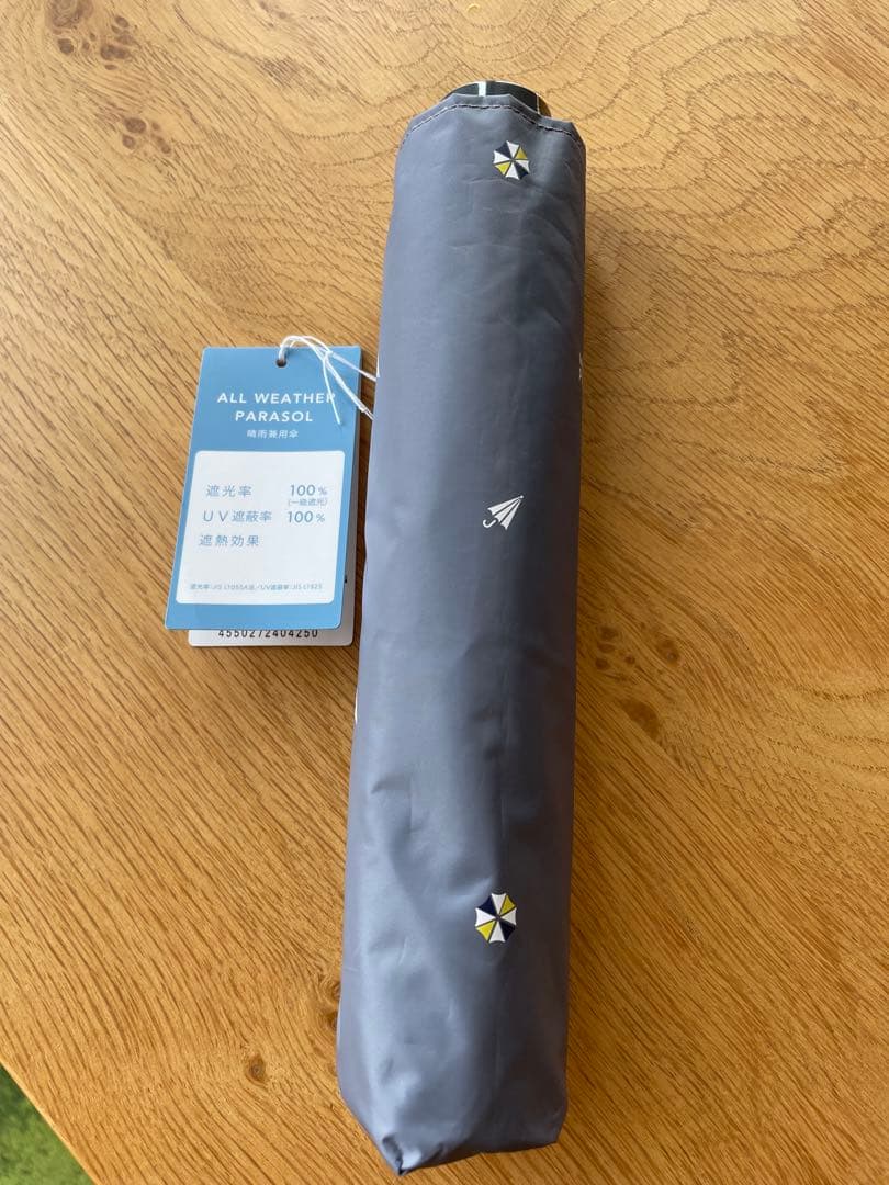 マッキントッシュ 折りたたみ傘 晴雨兼用 アンブレラ柄 グレー