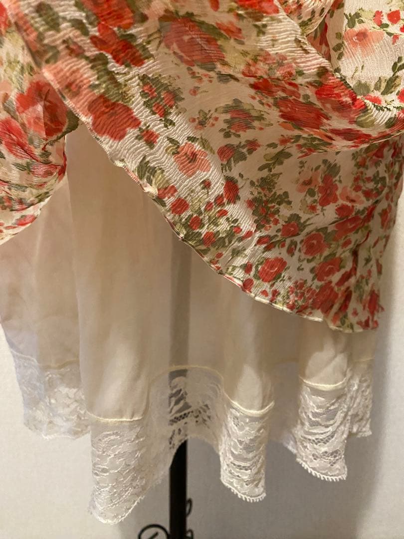 BLUGIRL 小花柄シルクキャミワンピース　size38