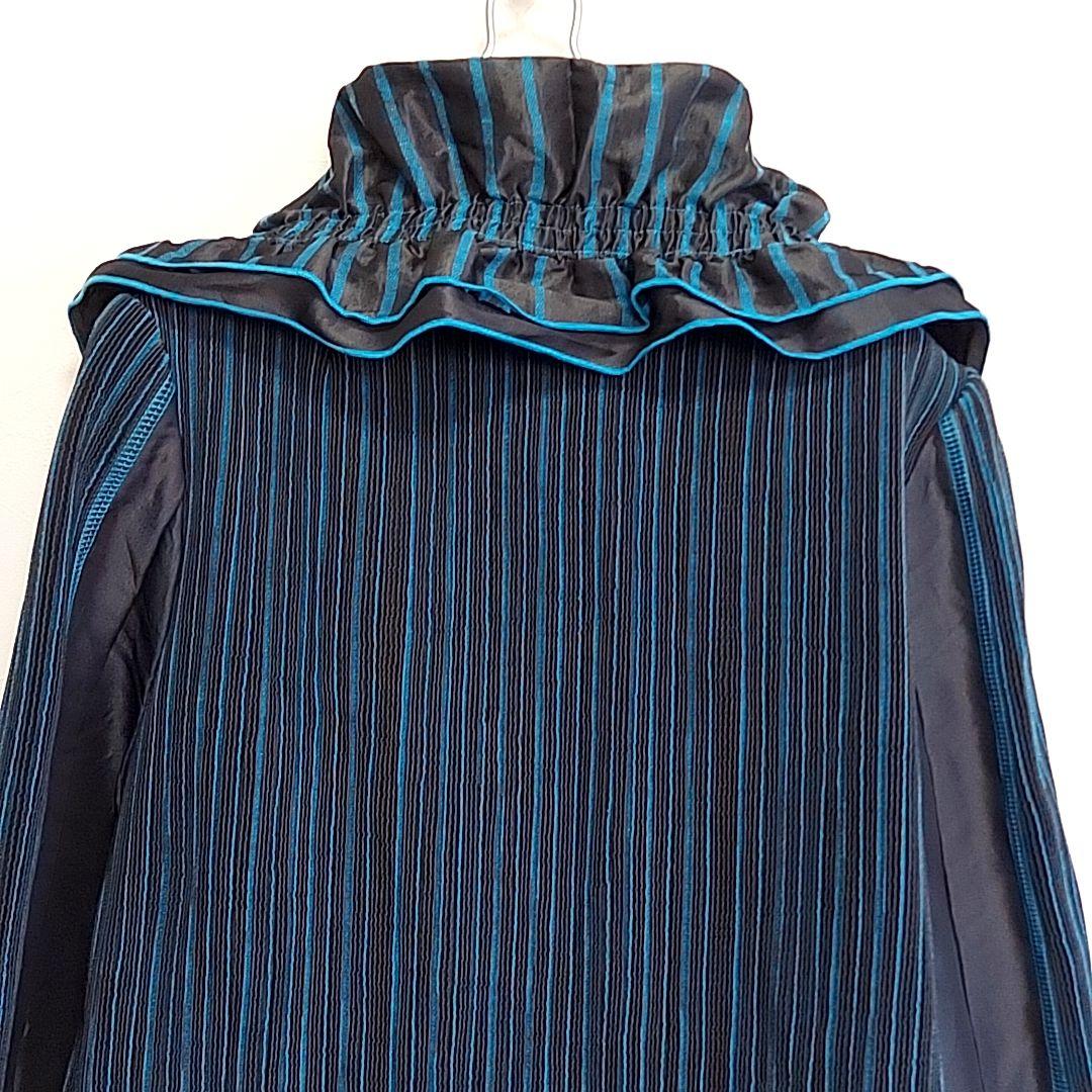 美品 エイココンドウ ストライプ ロングジャケット 42 日本製