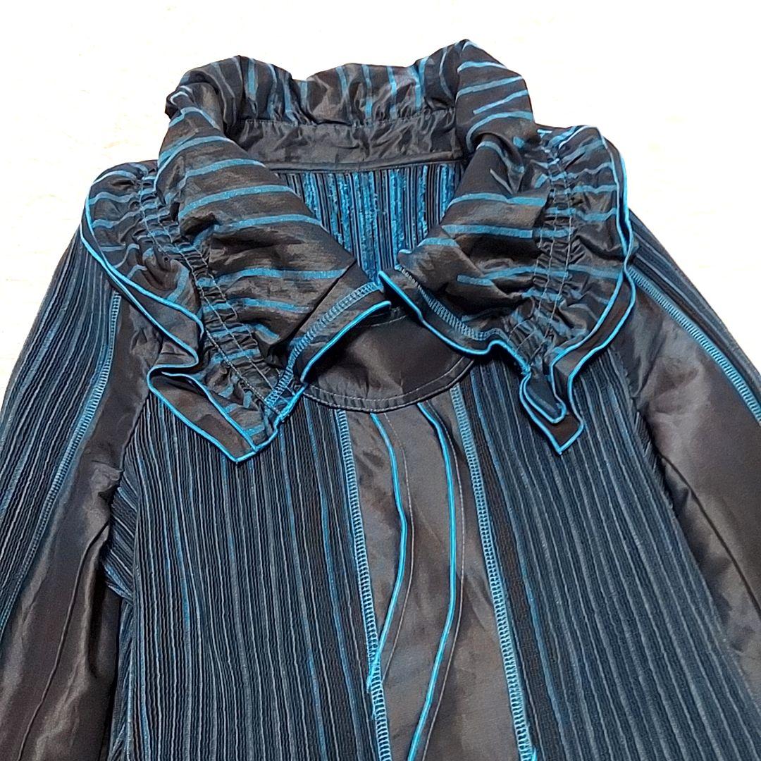 美品 エイココンドウ ストライプ ロングジャケット 42 日本製