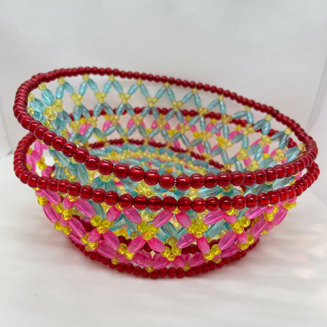 スイマー　ビーズカゴ　レトロ　中古　店舗用　7個セット