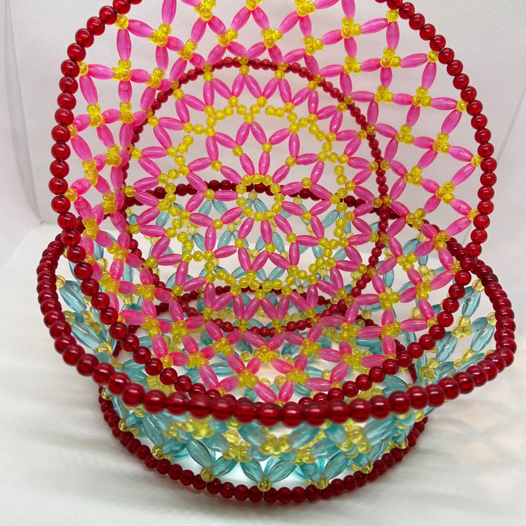 スイマー　ビーズカゴ　レトロ　中古　店舗用　7個セット