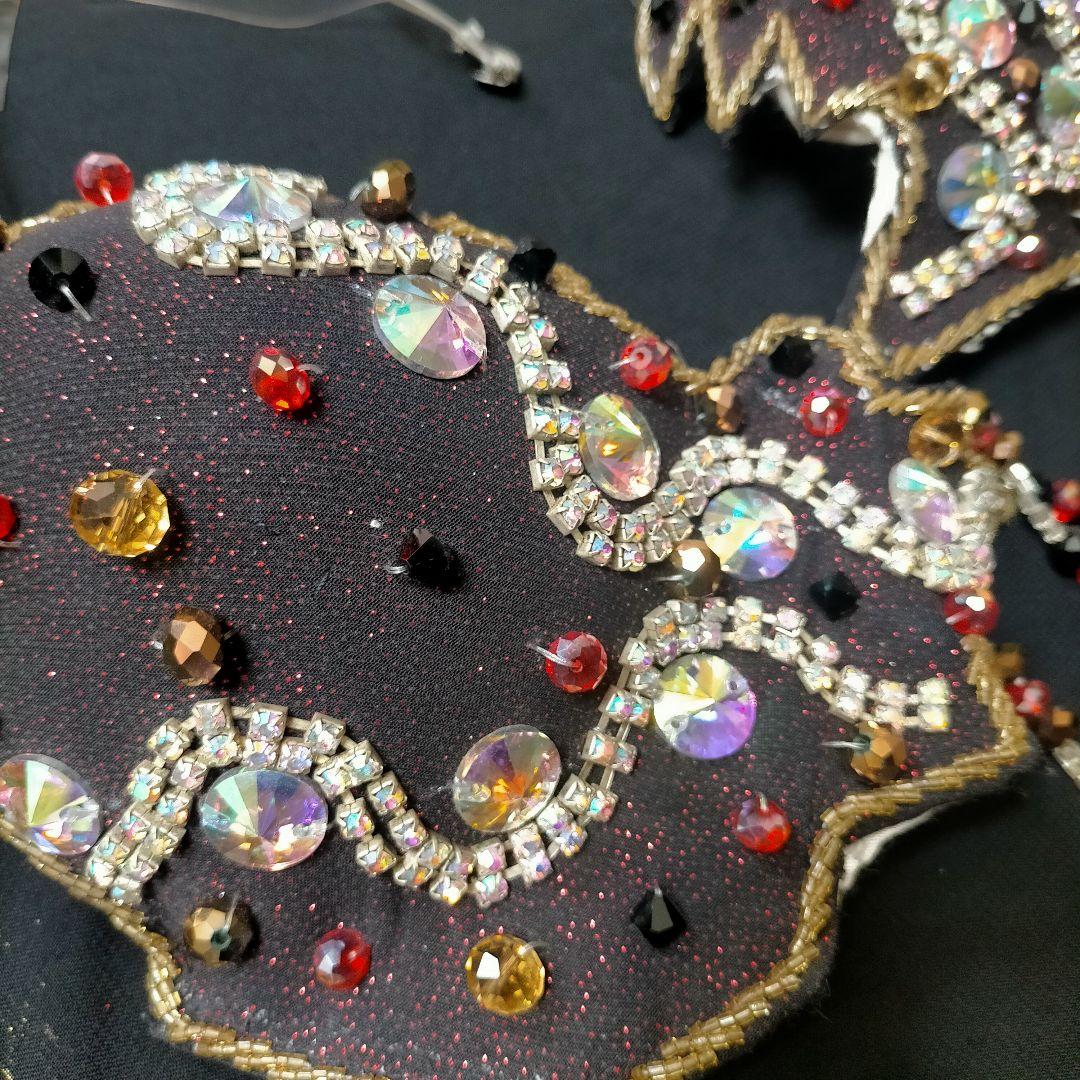 新品 エジプト製 ベリーダンス 衣装 レッドブラック