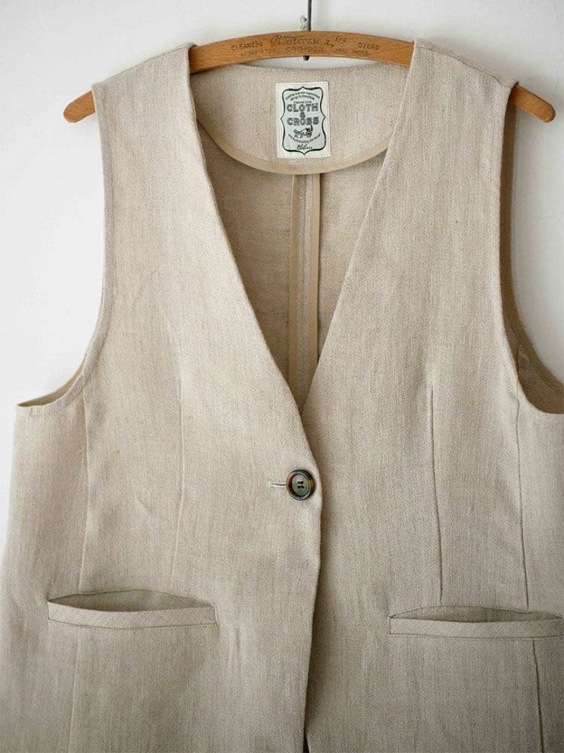 CLOTH &CROSS ベージュリネンジレ ハグオーワー 雅姫 美品 クロス