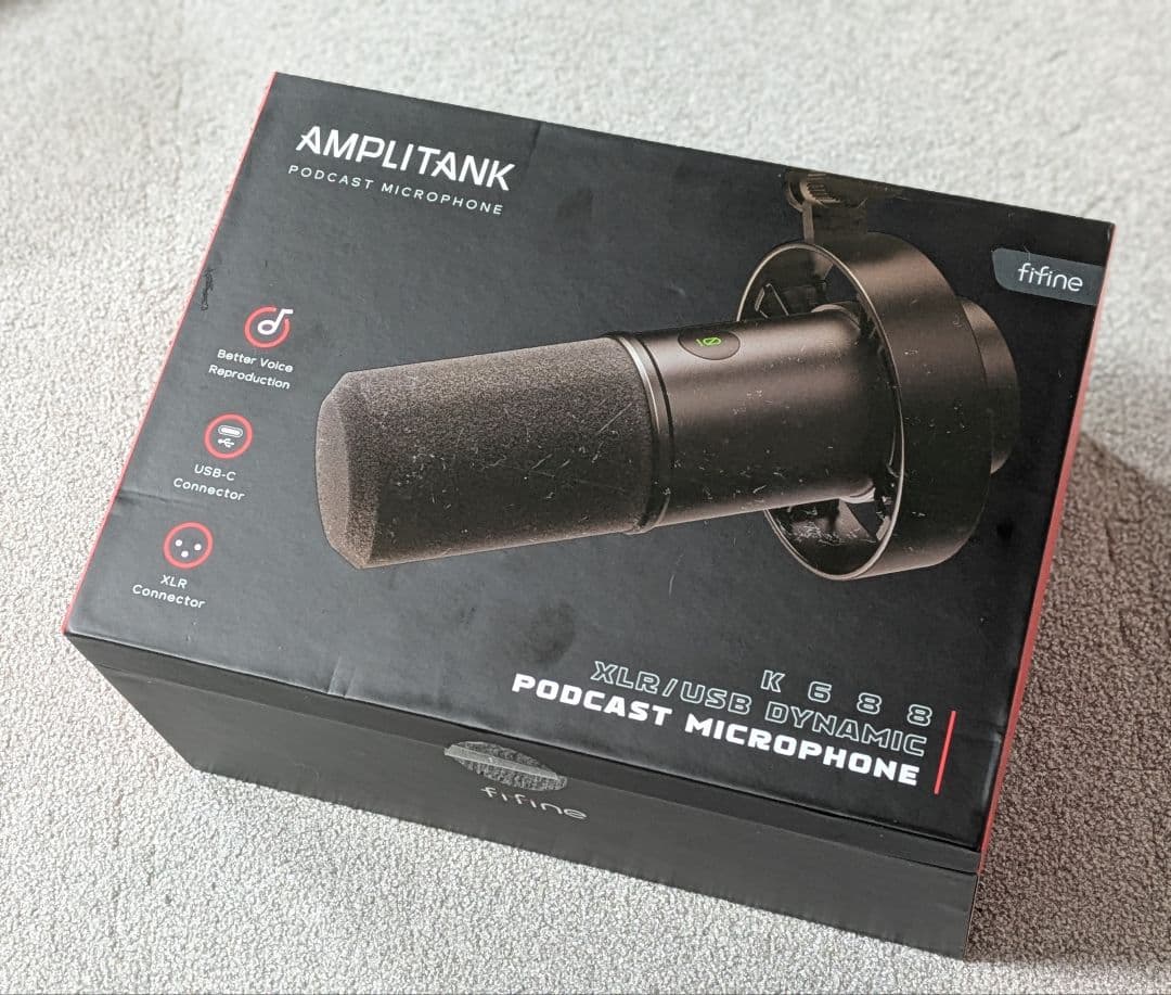 【未使用品】FIFINE K688 ダイナミックポットキャストマイク