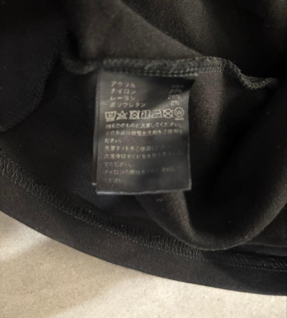 8YARDS ハチヤーズ　タートルネックカットソー ロゴ 黒　Lサイズ