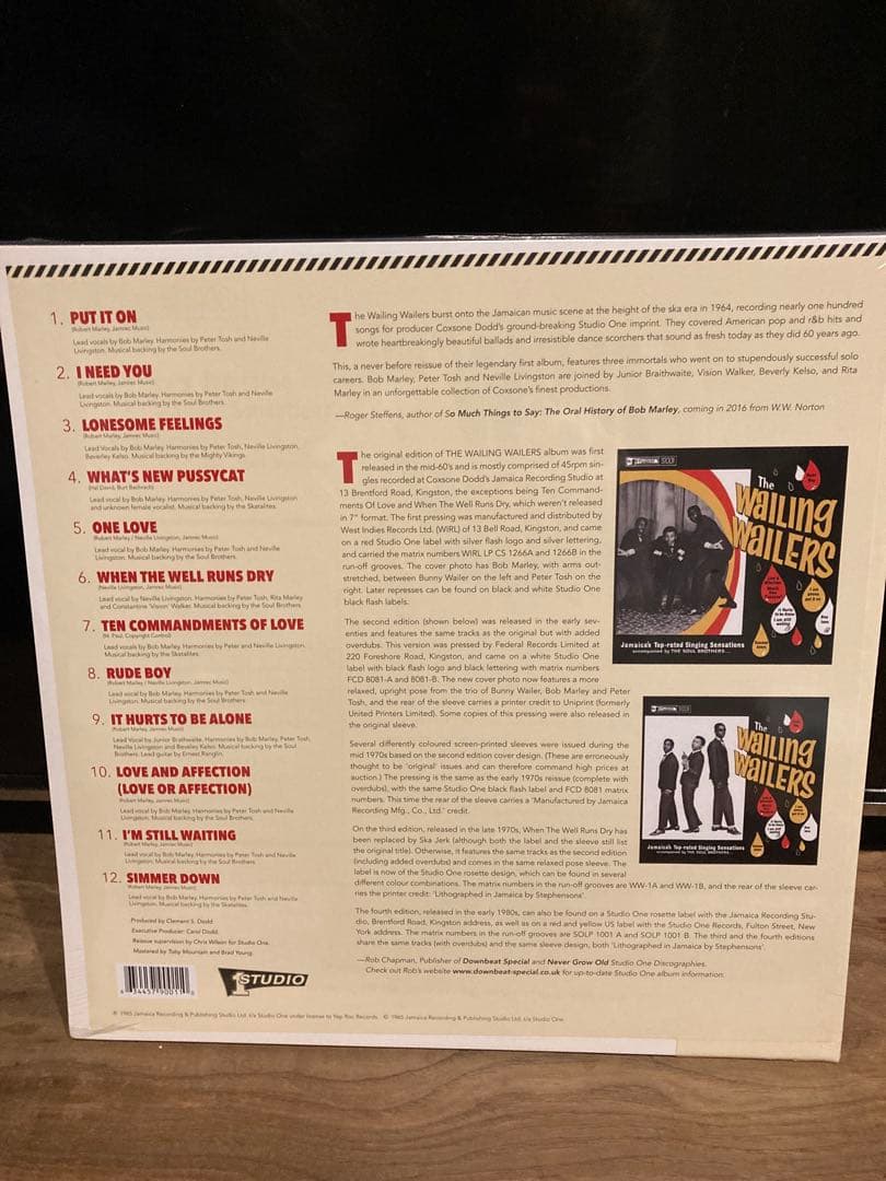 洋楽 Wailing Wailers - Bob Marley STUDIO ONE