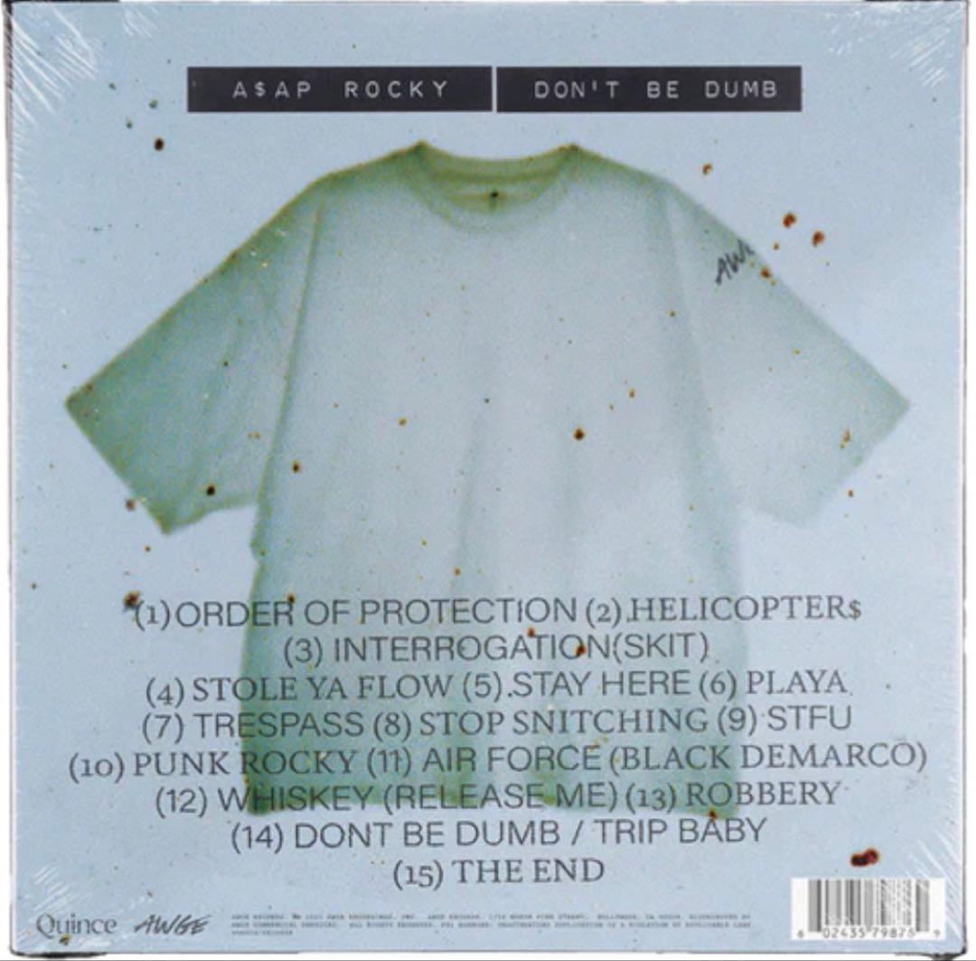 洋楽 A$AP ROCKY x QUINCE DON'T BE DUMB VINYL