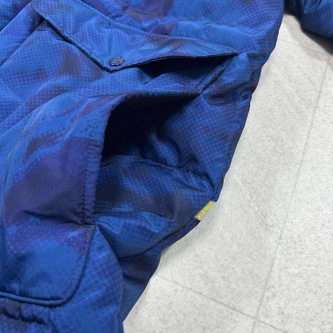美品【ATHLETA】ベンチコート ロング 迷彩 カモフラ フード 中綿 M