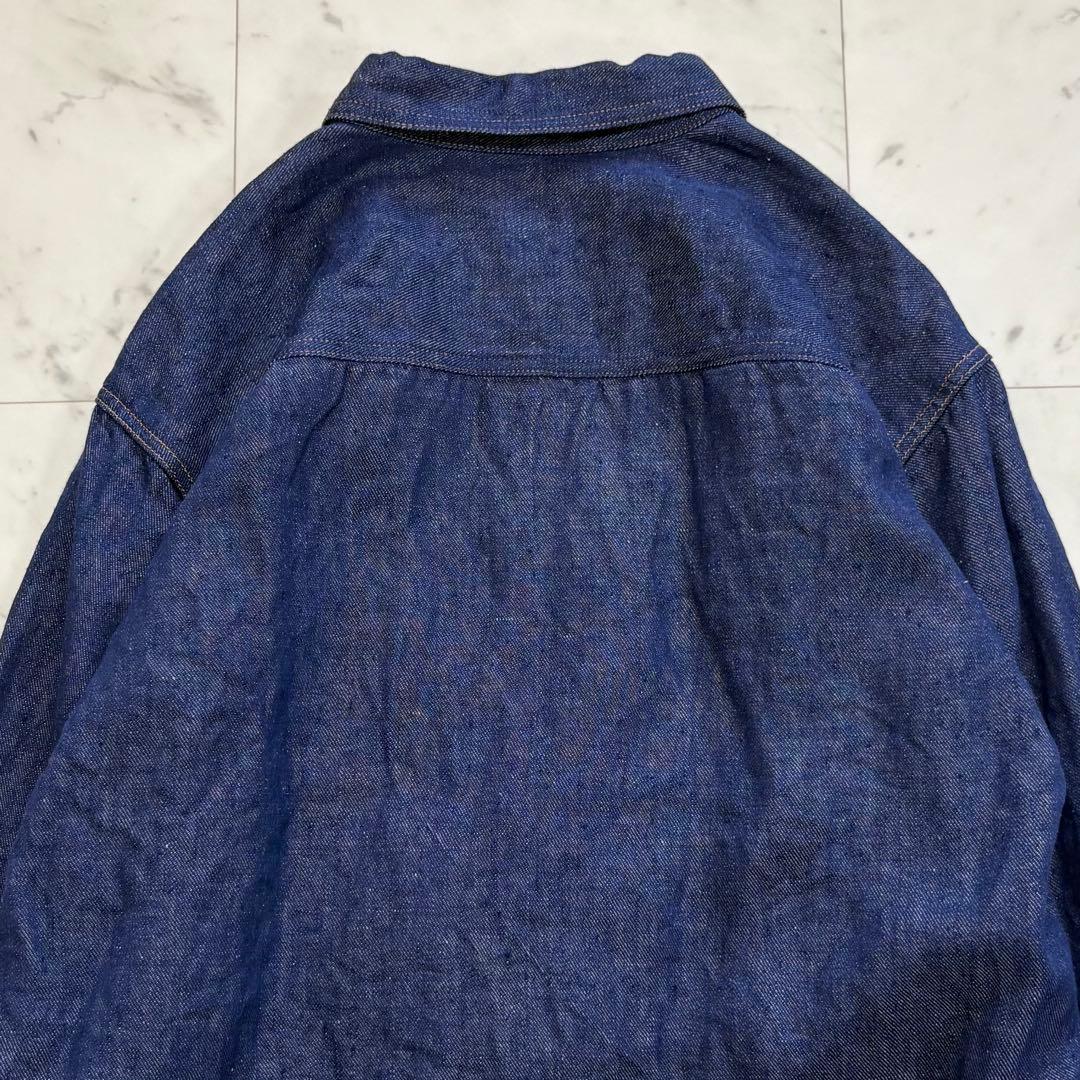 極美品✨SINME　シンメ　リネンデニムシャツ　麻100%　希少　オーバーサイズ