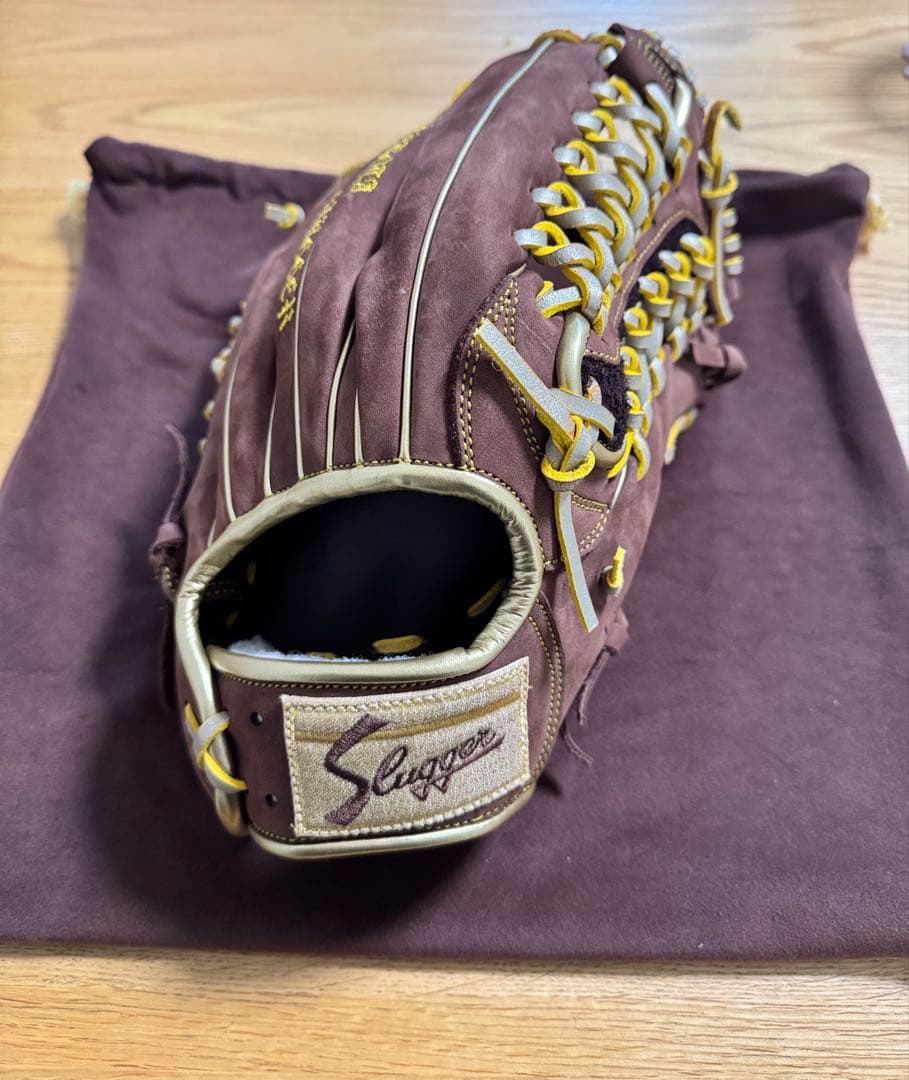 Slugger 軟式グローブ ブラウン 収納袋付き