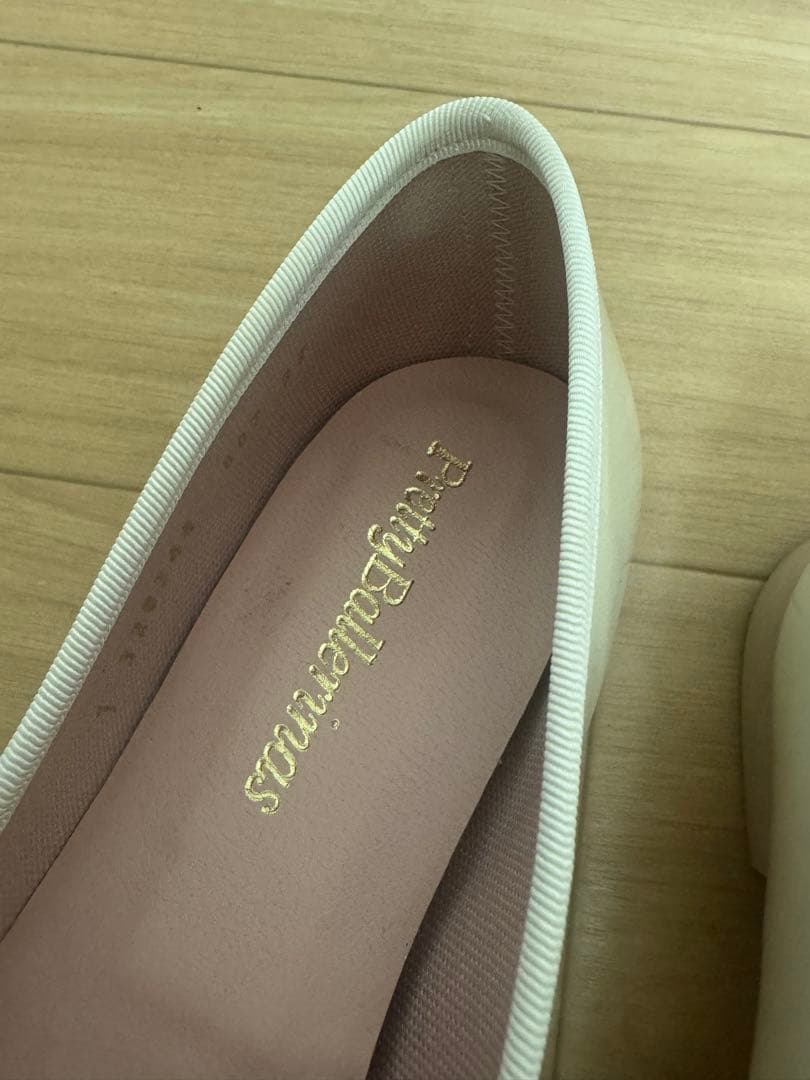 【価格交渉可能】Pretty ballerina 37 ホワイトバレエシューズ