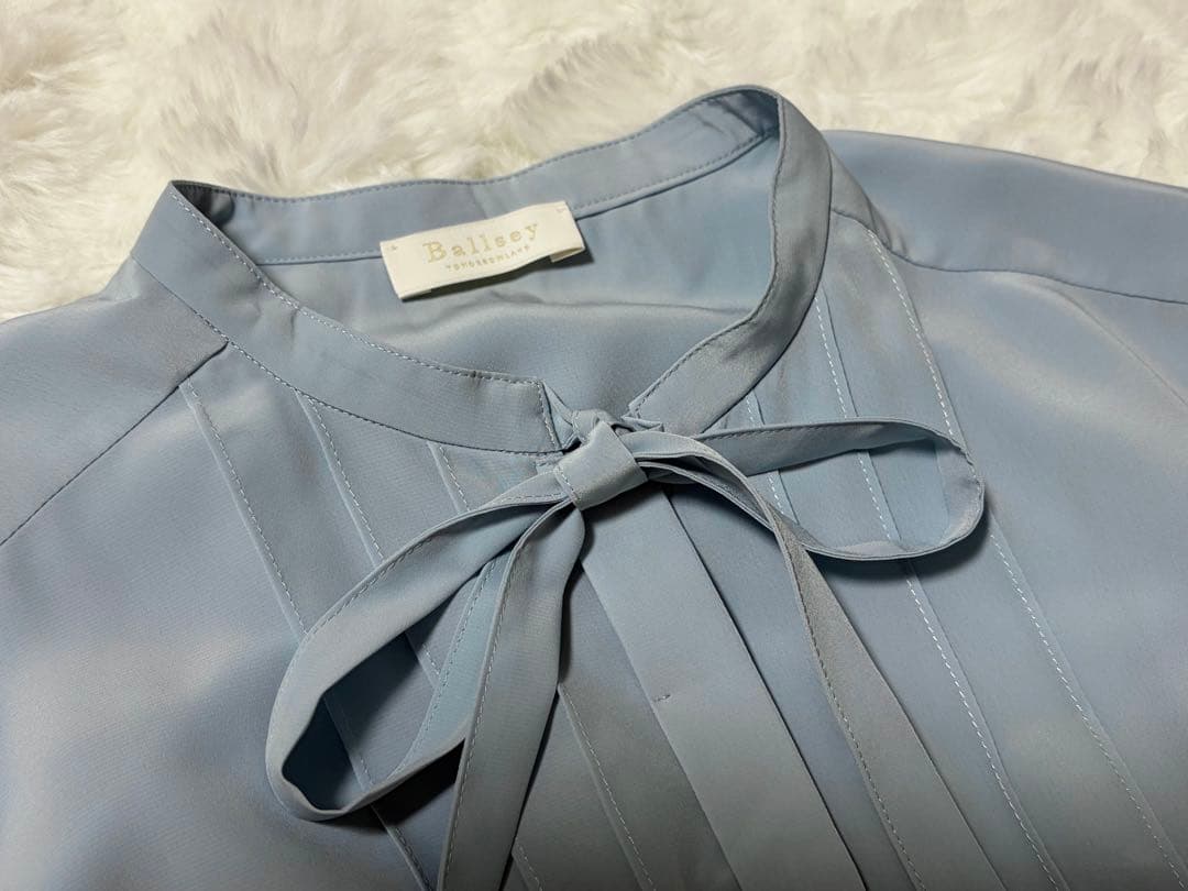 【新品】TOMORROWLAND Ballsey クリアデシン ボウタイブラウス