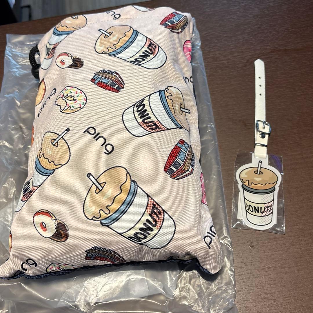 【新品未使用】PINGキャディバッグ トラベルカバーポーチネームプレート4セット