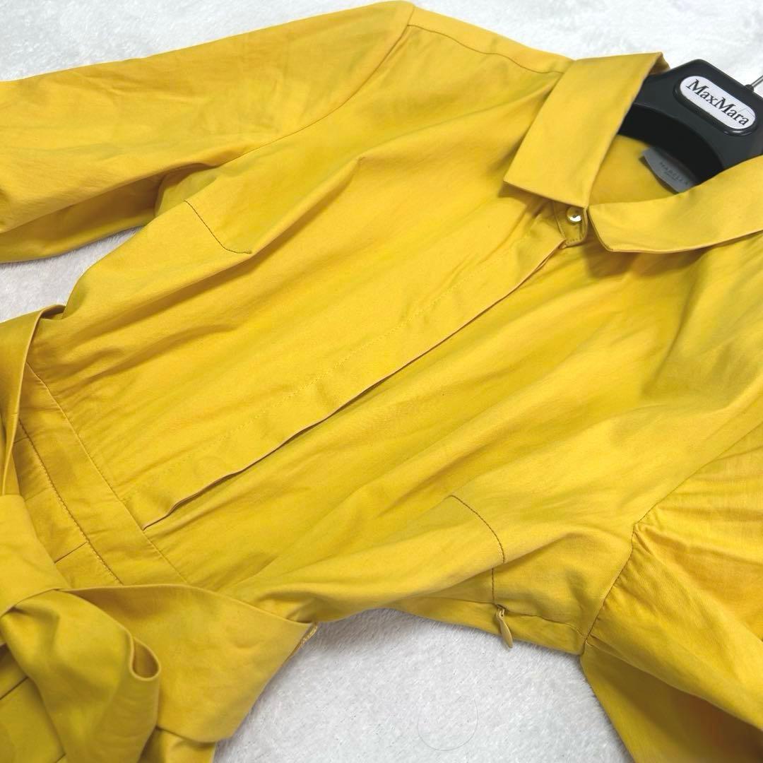 美品✨マックスマーラ　マレーラ　リボン　ベルト　フレアロングワンピース　40