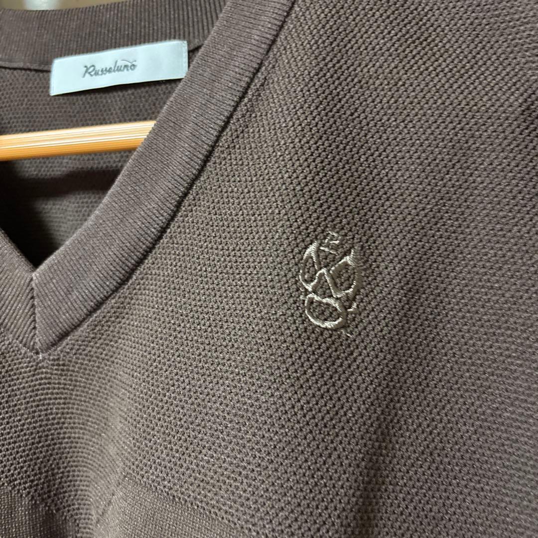 ラッセルノ ブラウン Vネックベスト