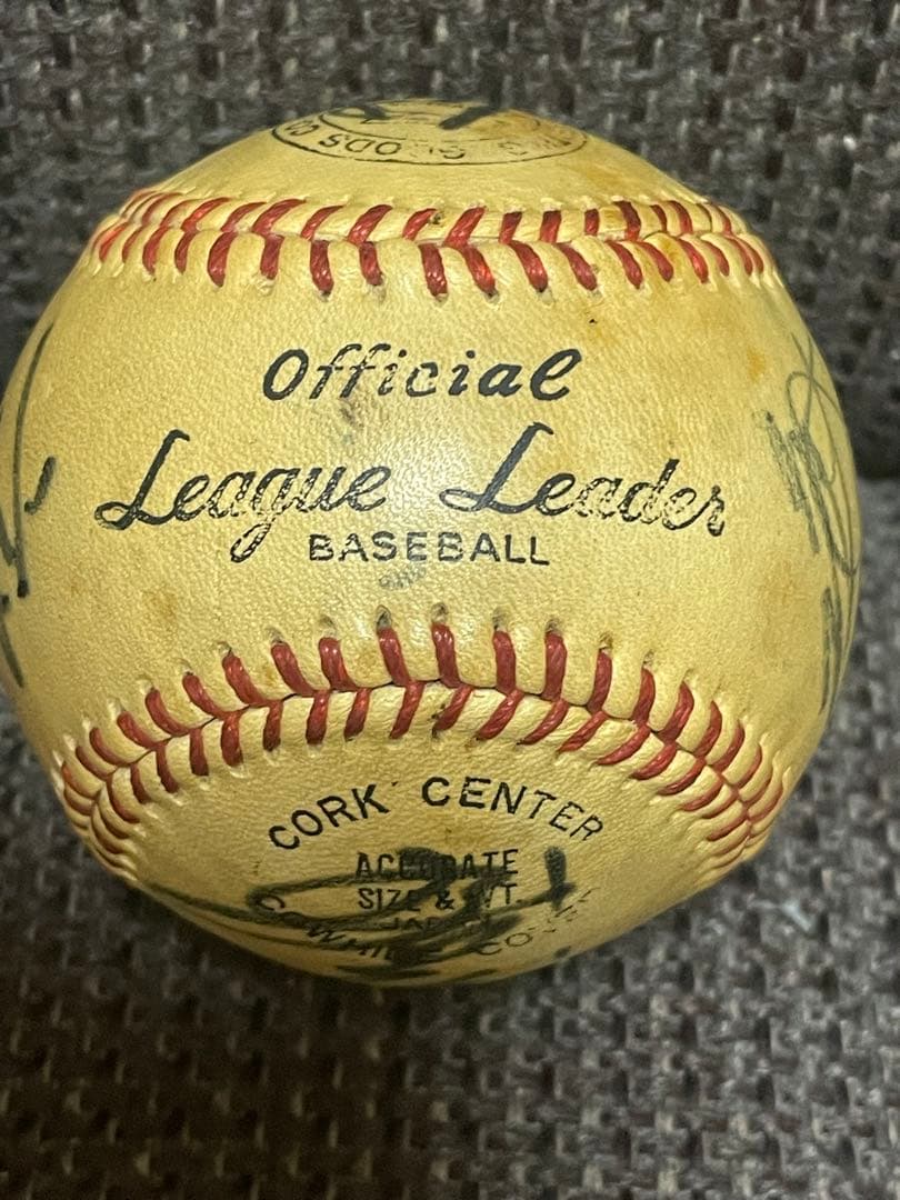 1970年代広島カープ寄書きサインボール◆水谷実雄・佐野嘉幸・深沢修一・高月敏文