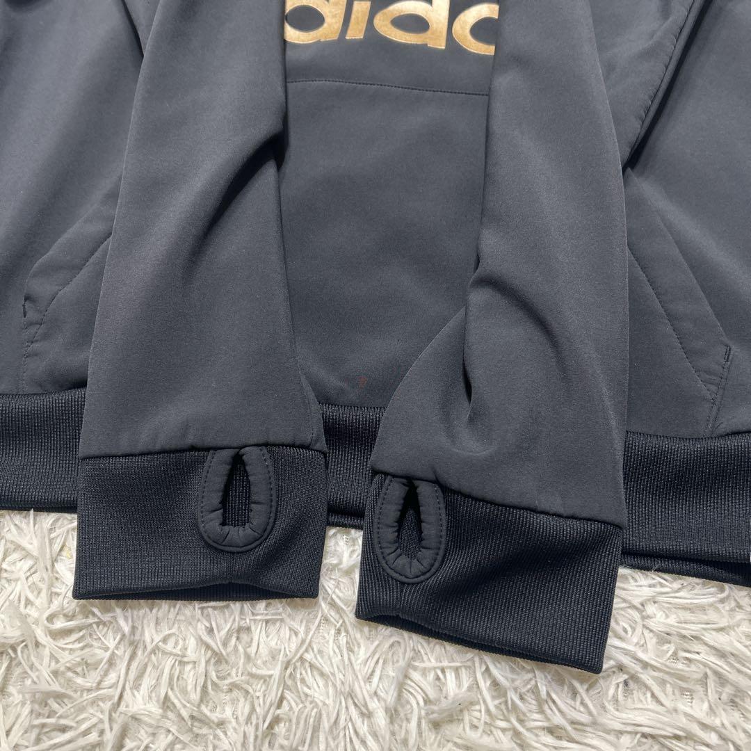 adidas 希少カラー　ゴールドロゴ　撥水パーカー　スノボウェア　デカロゴ