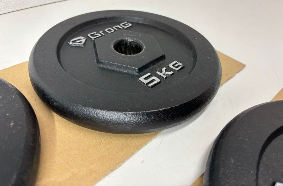 GronG グロング ダンベルプレート 5㎏×4枚 ダンベル バーベル 筋トレ