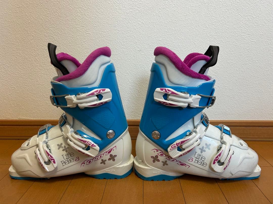NORDICA 子ども用スキーブーツ ホワイト/ブルー/ピンク