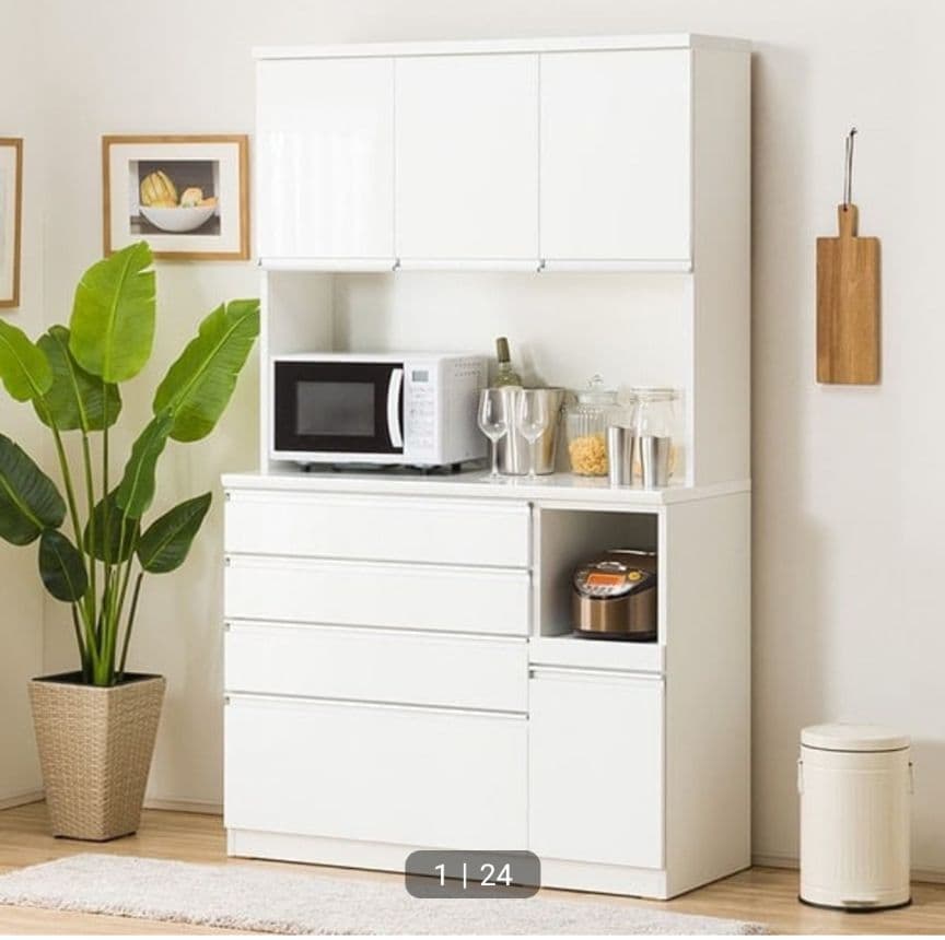 ニトリ　食器棚　キッチンボード　レジューム　120