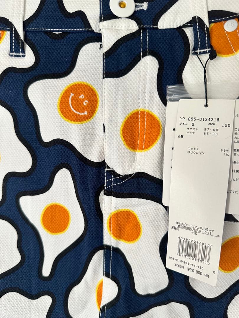 パーリーゲイツ　目玉焼き柄 ニコちゃん　未使用　サイズS