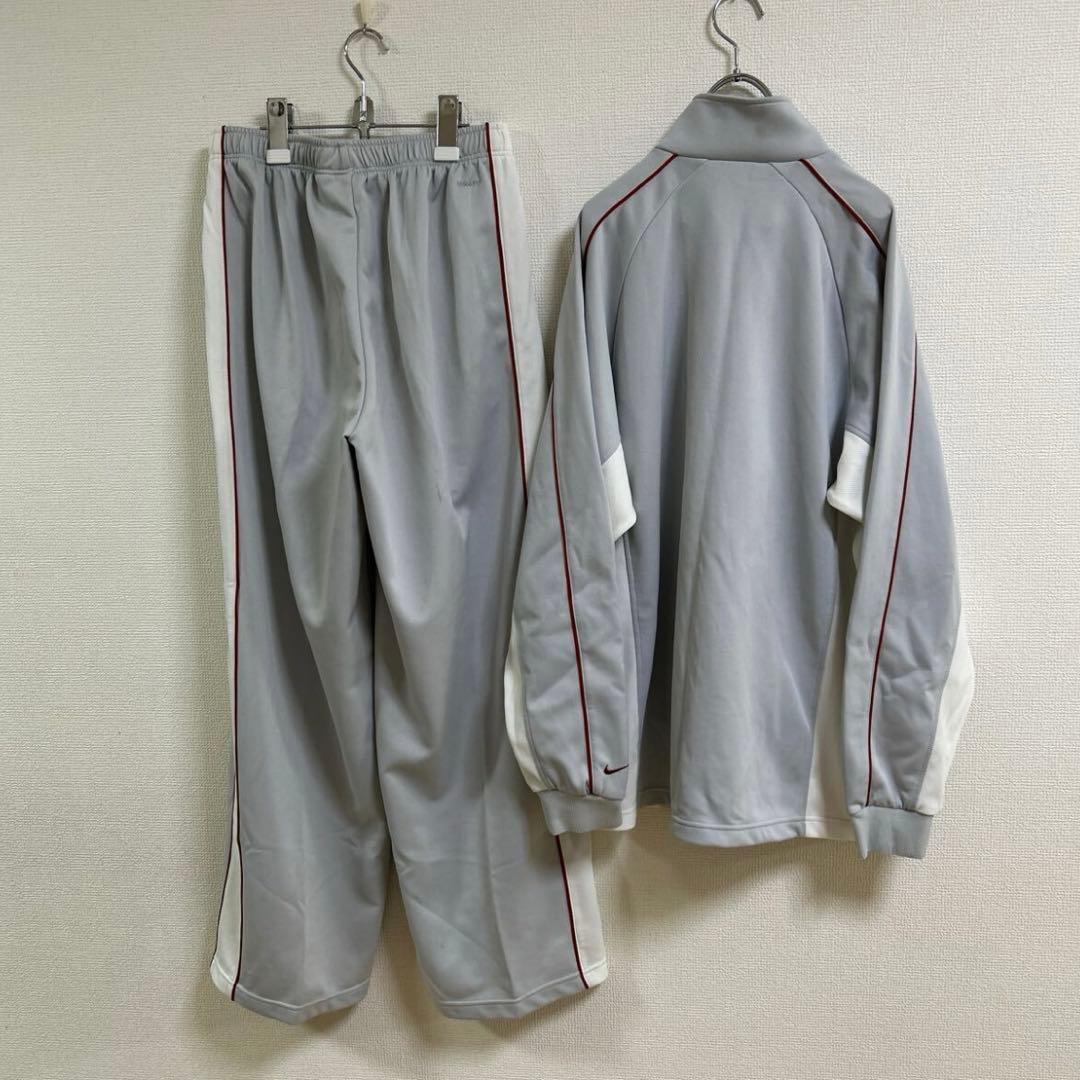 ナイキ　トラックジャージ　上下セット XL グレー/レッド　ジャケット パンツ