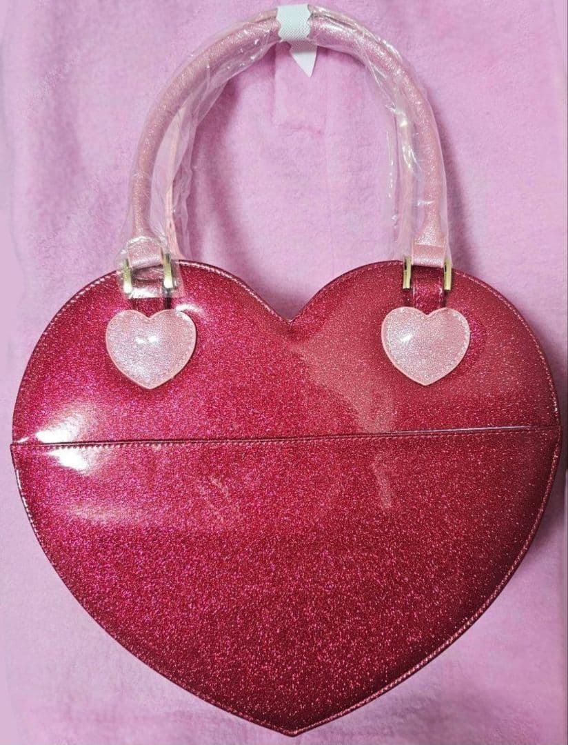 Angelic Pretty グリッターLove Heartトートバッグ ピンク