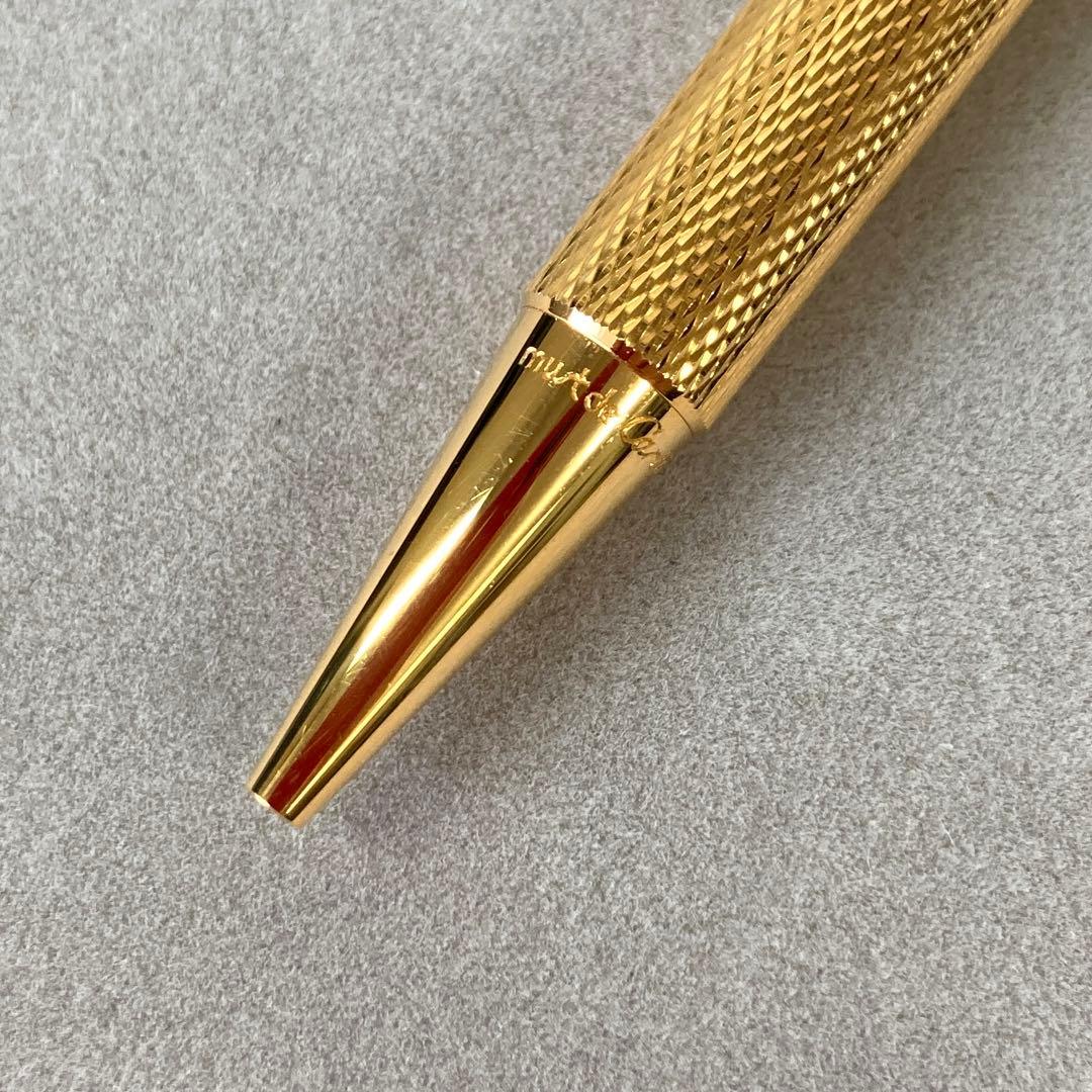 Cartier マストドゥカルティエ グランドルジュ 金メッキ 青インク