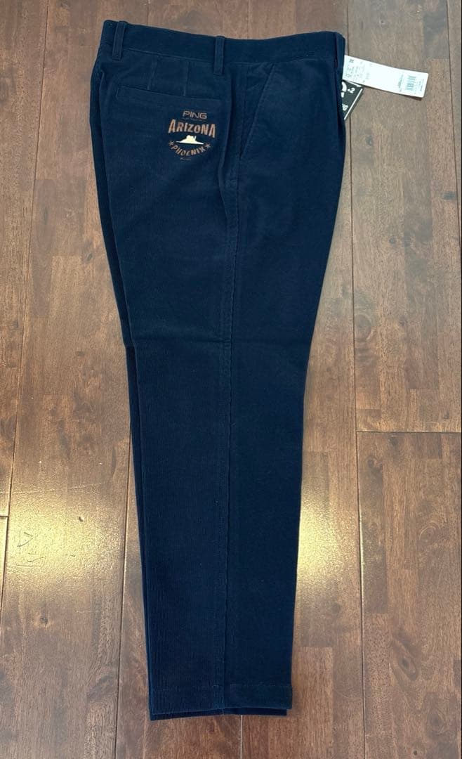 新品　PING トリコットコーデュロイ ワイドテーパードパンツ Mサイズ