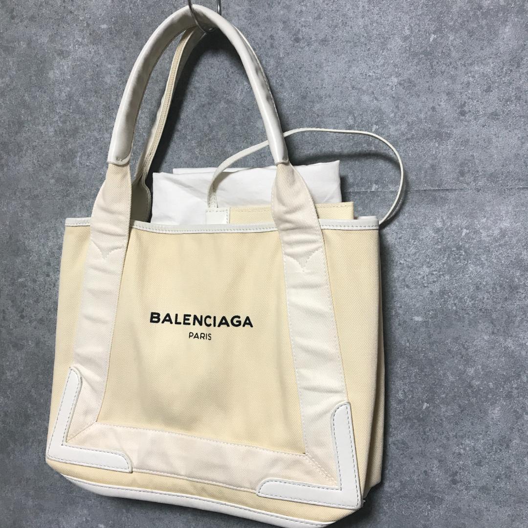 BALENCIAGA ハンドバッグ 339933 ネイビーカバス ポーチ付き