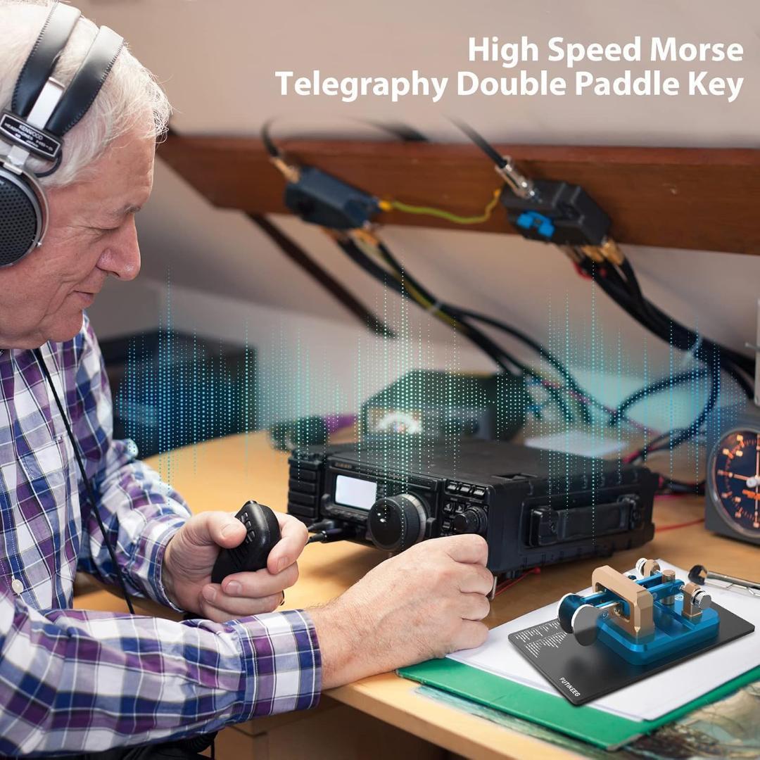 【開封済・未使用】PUTIKEEG アマチュア無線電気キーパドル モールス信号