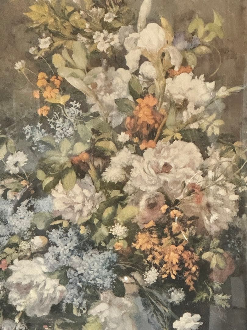 ♦️最終価格　ルノアール　大型絵画　春の花束　静物画　美術品名画　額縁　インテリア