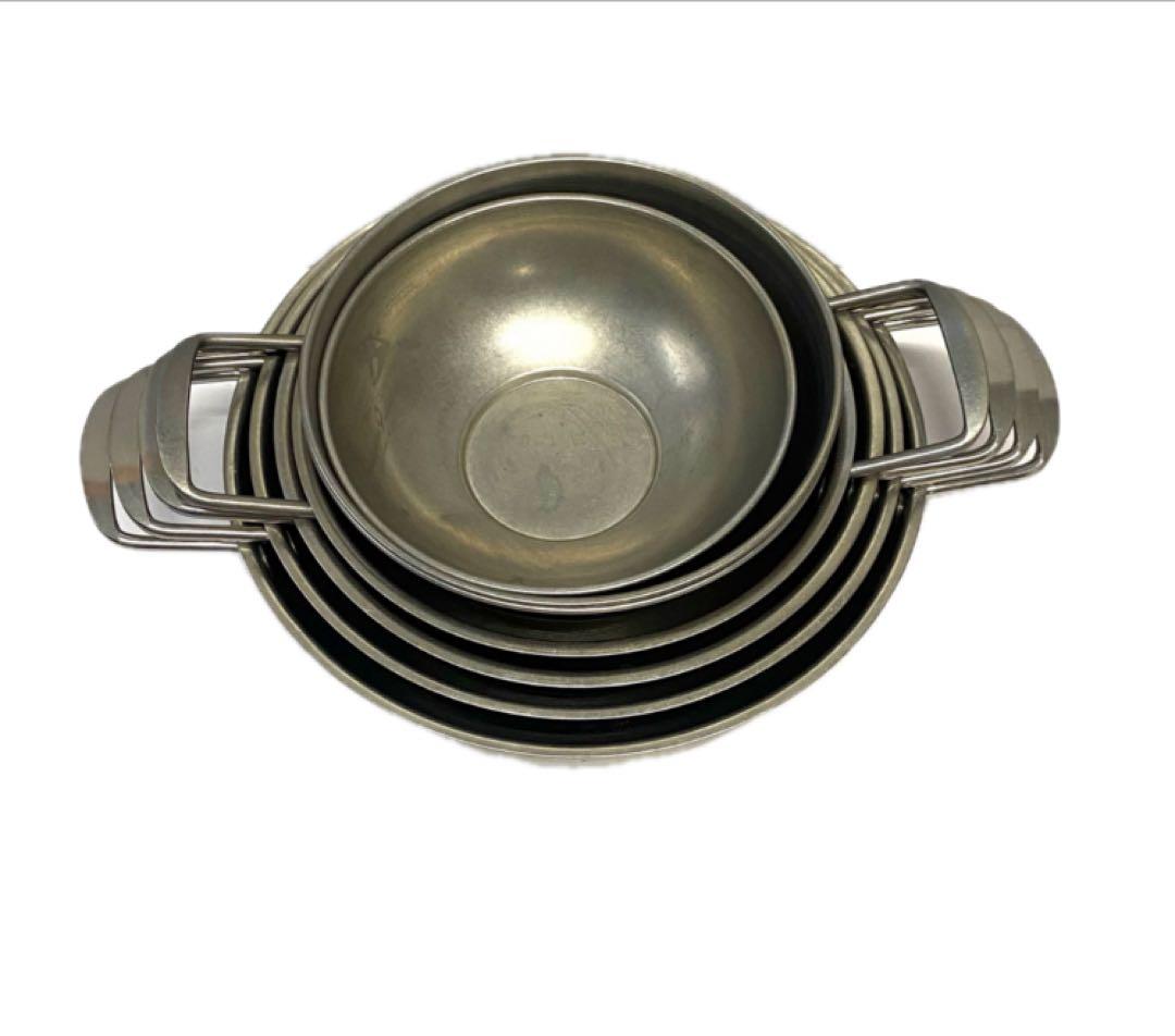 ステンレス両手鍋 7点セット