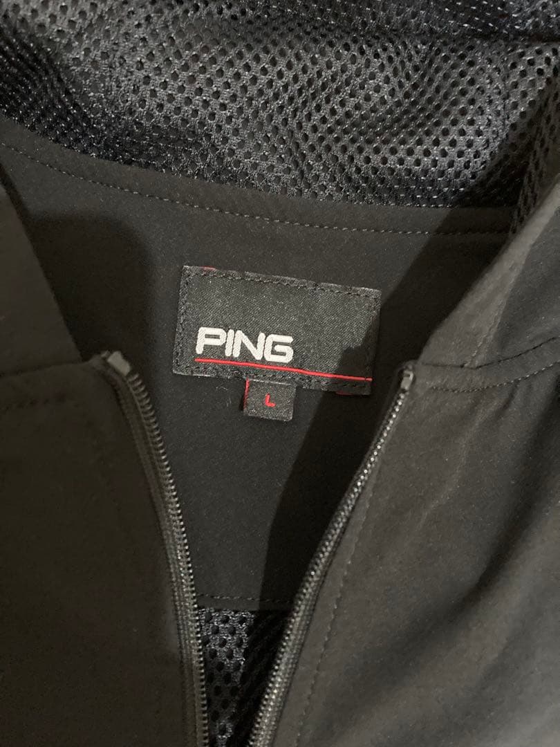 PING レディース ゴルフウェア フード付きアウター　ベスト　黒　袖取り外し可