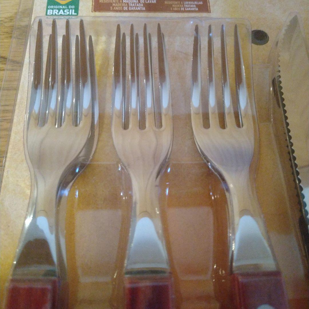 トラモンティーナ　TRAMONTINA　ポリウッド　ステーキフォーク＆ナイフ