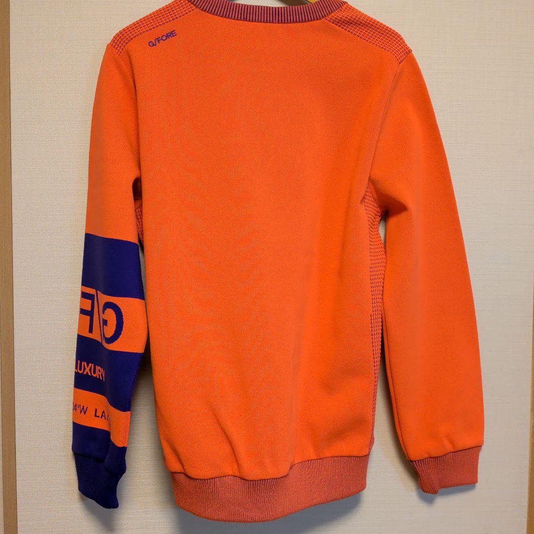 ジーフォアオレンジ カラーブロック ニットセーター