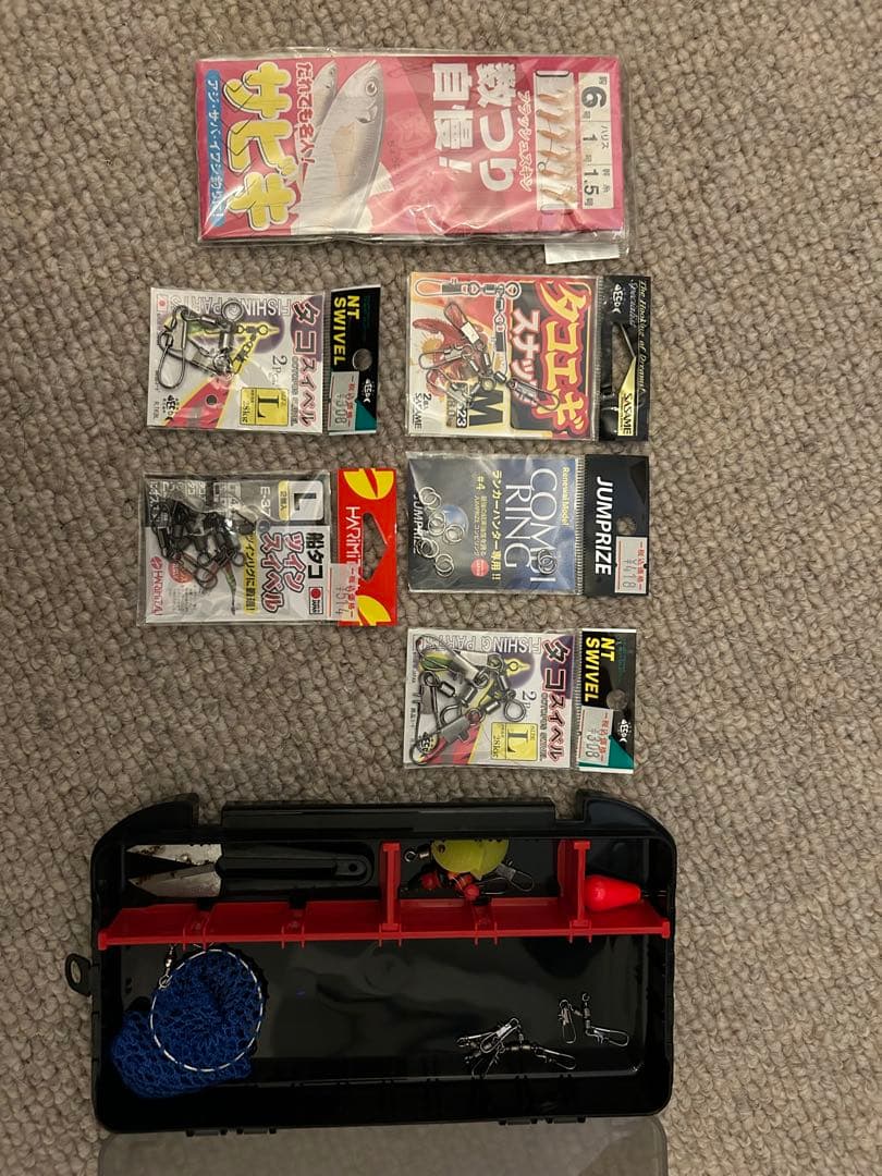 【30%OFF】ジクパラ タコエギ タイラバ+ スイベルスナップ 収納ケース付き