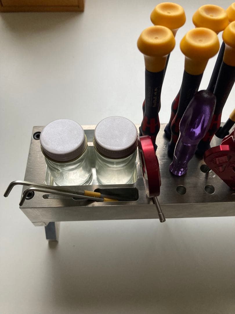 リールメンテナンス台　精密ドライバー リールオイル などの収納に　ステンレス